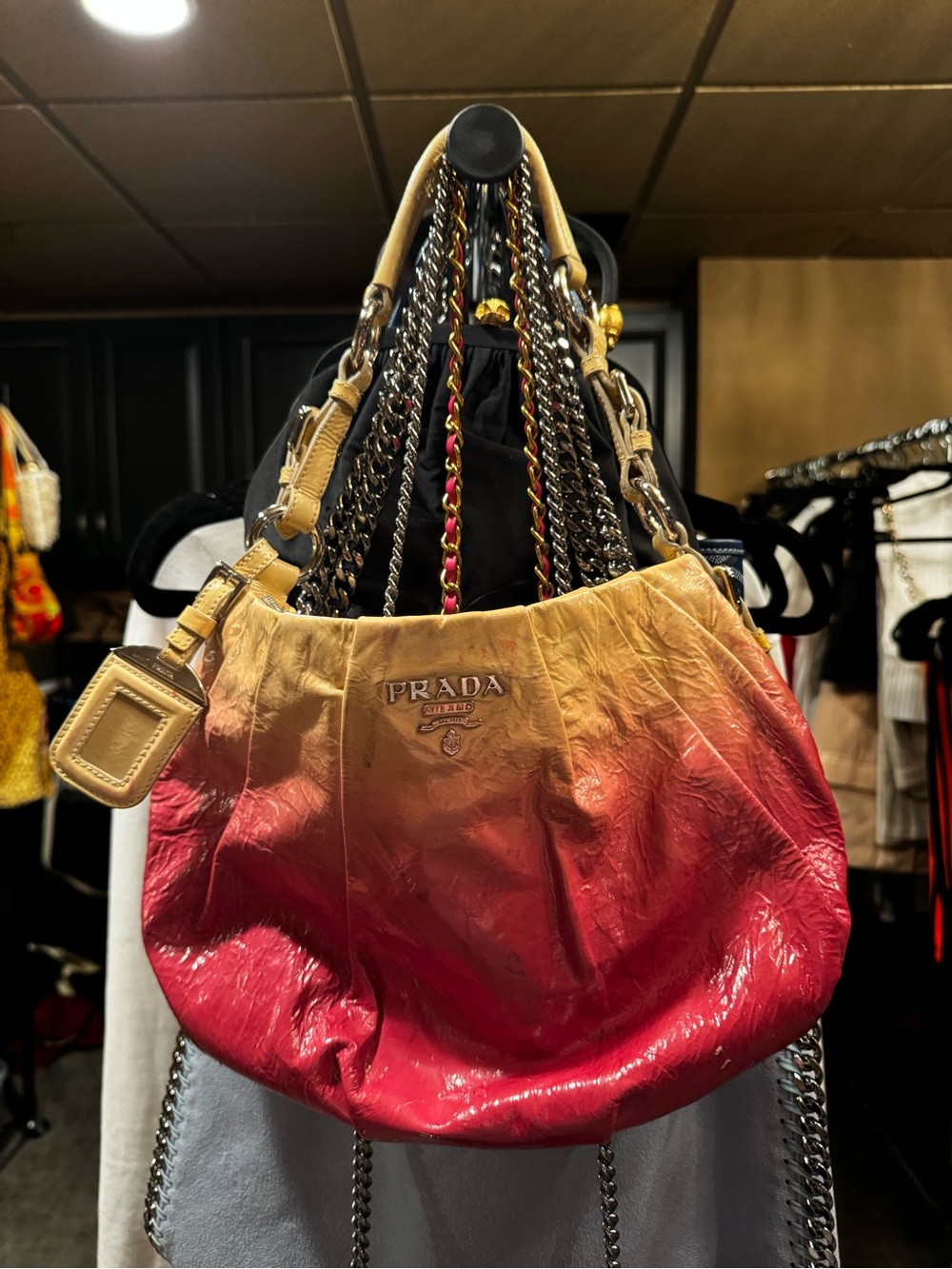 Prada Ombre Leather Shoulder Bag - Picture 2 of 5